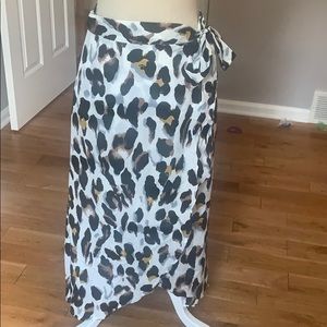 Newchoice small amazon leopard wrap skirt